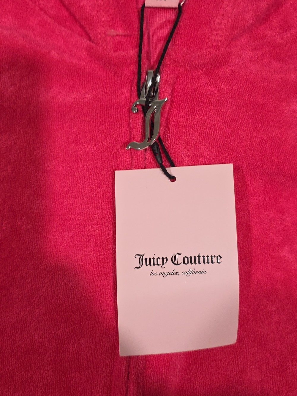 Juicy Couture Velour Shorts – Hot Pink | Rhinestone Logo Medium - Picture 7 of 9